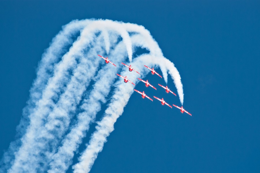 Inverted and flying as one – snowbirds
